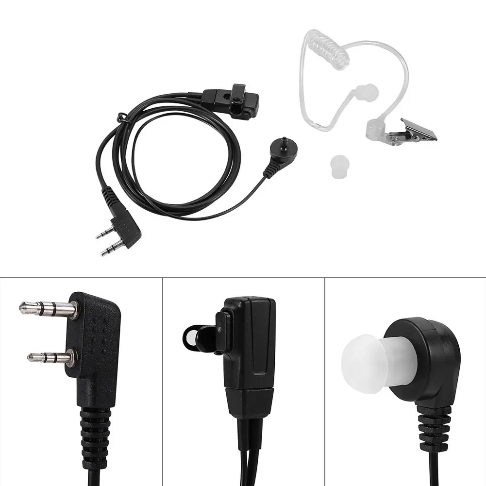 Walkie Talkie de tubo acústico con cubierta de 2 pines, auricular con cancelación de ruido, sonido claro, auriculares de Radio bidireccionales para ciclismo