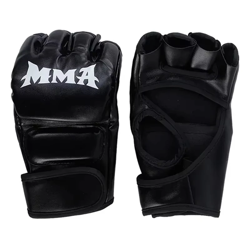 Professional Boxing Training Gloves Half Finger Leather Cushion for Adult Sanda Boxing UFC Training Sandbag Knuckles
