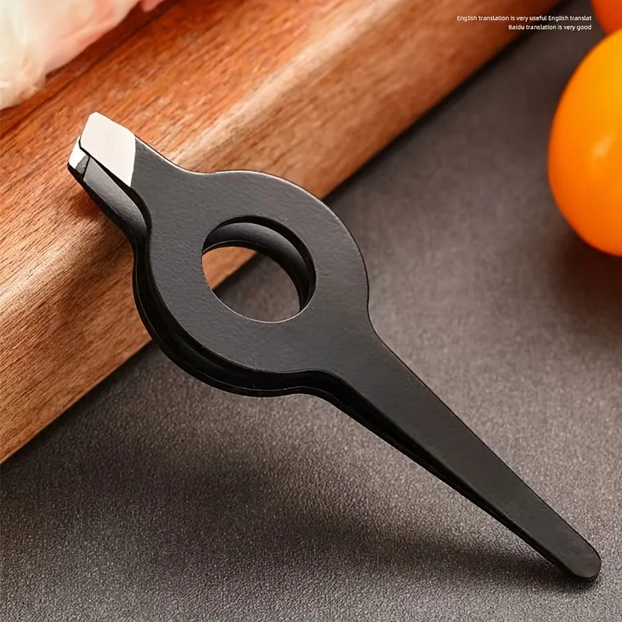 Pinça de ponta inclinada com alça oca, ferramenta de remoção de pelos faciais e sobrancelhas de aço inoxidável, para homens e mulheres, aço inoxidável, 1 peça