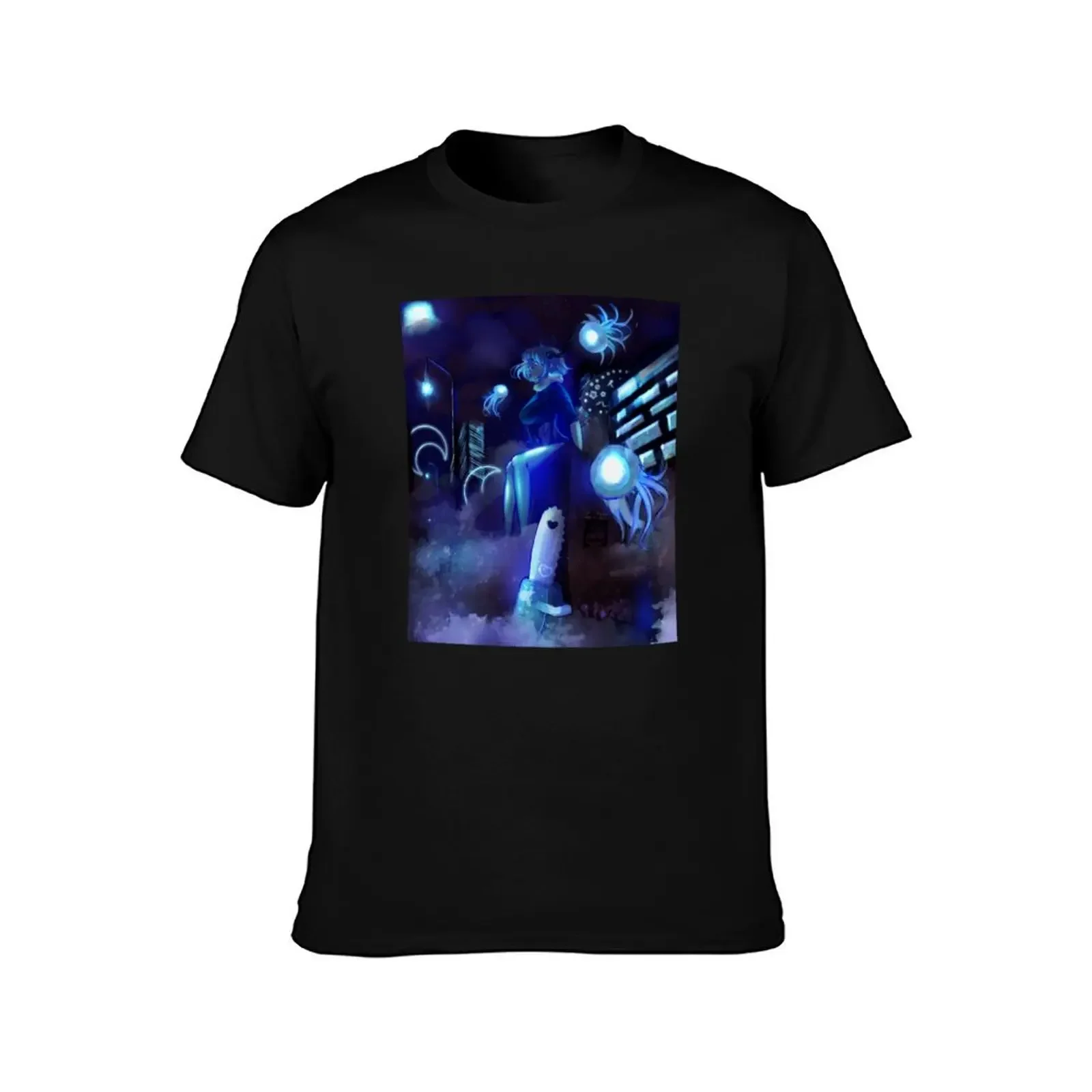 Jelly Fish Anime Girl T-Shirt blue archive customizeds graphic t shirt vintage anime shirts men