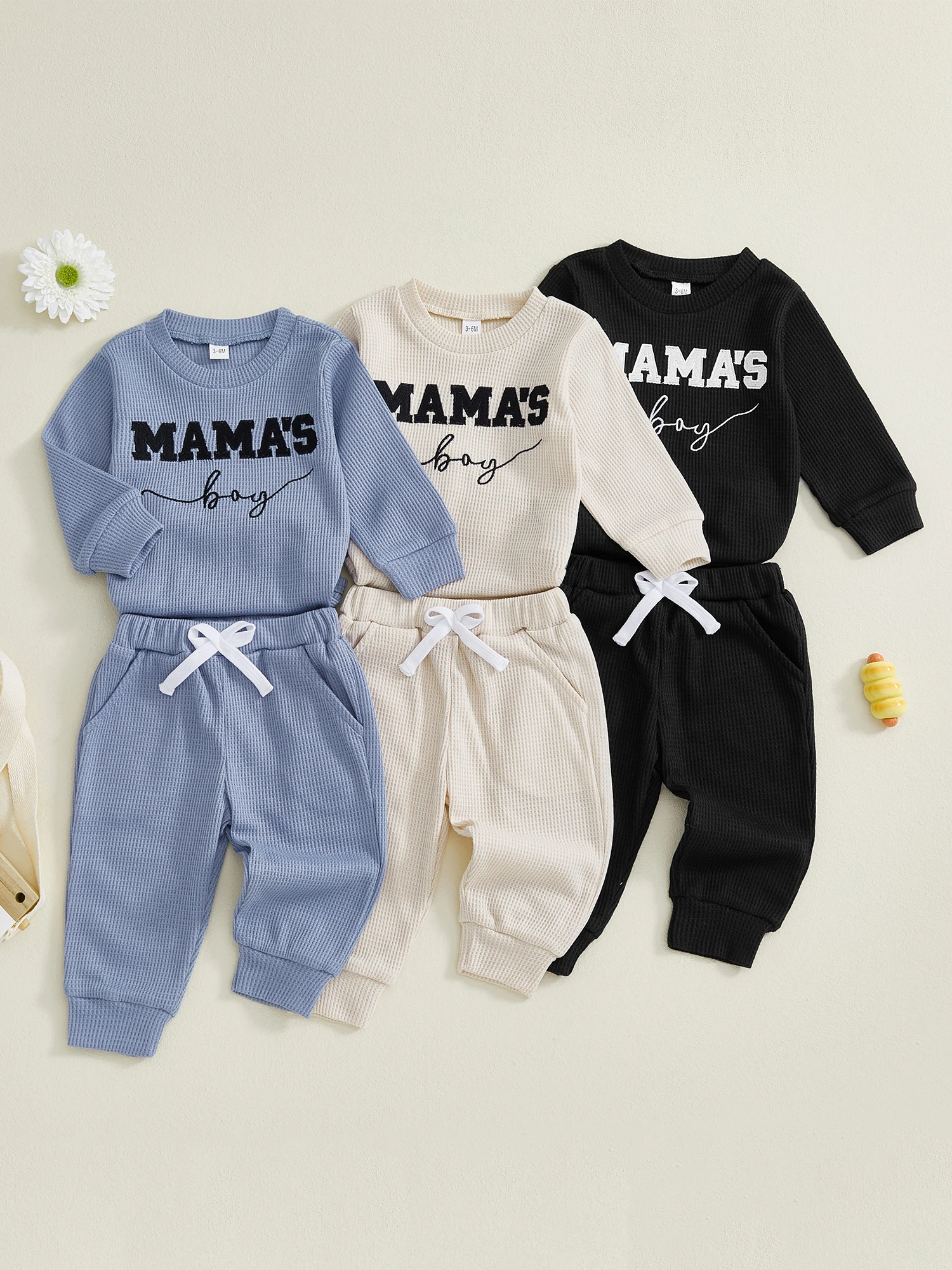 

Зимняя вязаная одежда для маленьких девочек, свитер с длинными рукавами и цветочным принтом, леггинсы с эластичной резинкой на талии, комплект из 2 предметов с бантом