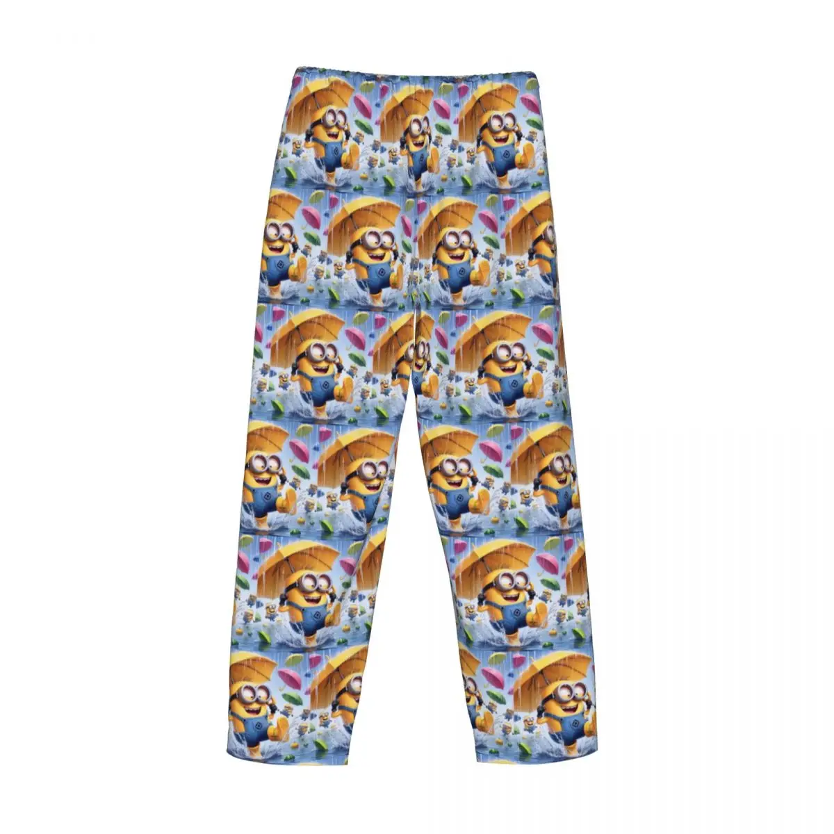 Custom M-Minions Cute Pajama Pants Men Anime Sleepwear Lounge Sleep Bottoms Stretch with Pockets