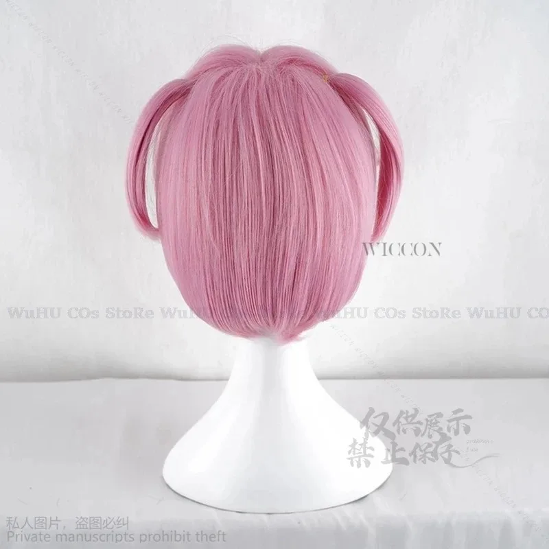 

CyGame DDLC Doki Doki Literature Club Natsuki Wigs Pink Short For Woman Man Hot Sale Hair Party Hair Cosplay Costume Wig