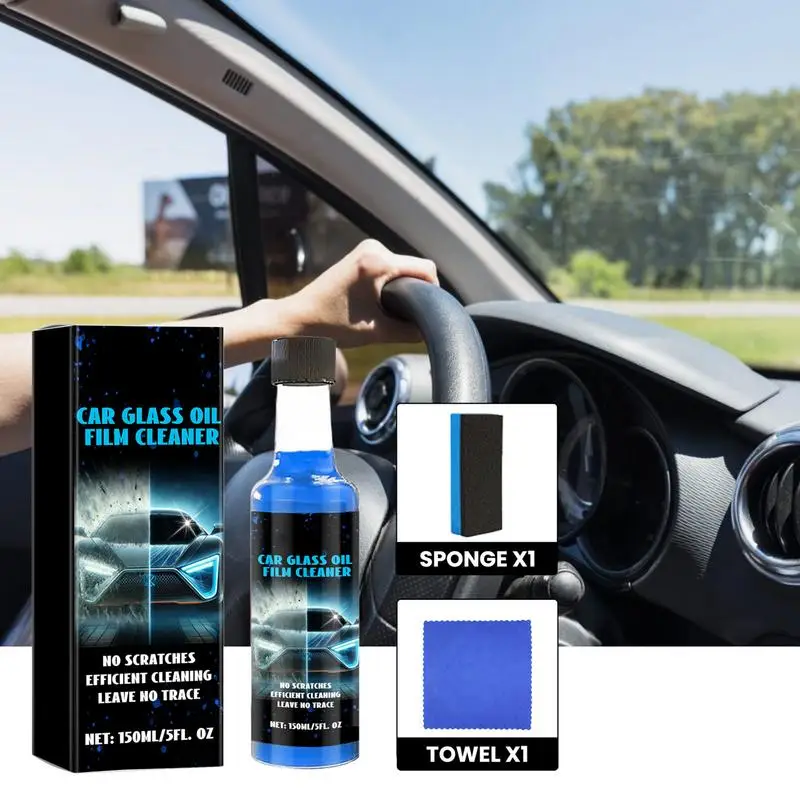 Dissolvant d'huile de verre de voiture, liquide d'élimination rapide de l'huile de verre, lavage de revêtement de voiture, pare-brise, vitre de pare-brise