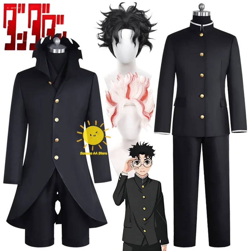 Anime Ken Takakura Cosplay DAN DA DAN Cosplay Costumes Ken Takakura Black Uniform Suits Halloween Carnival Party Cos Adult Men