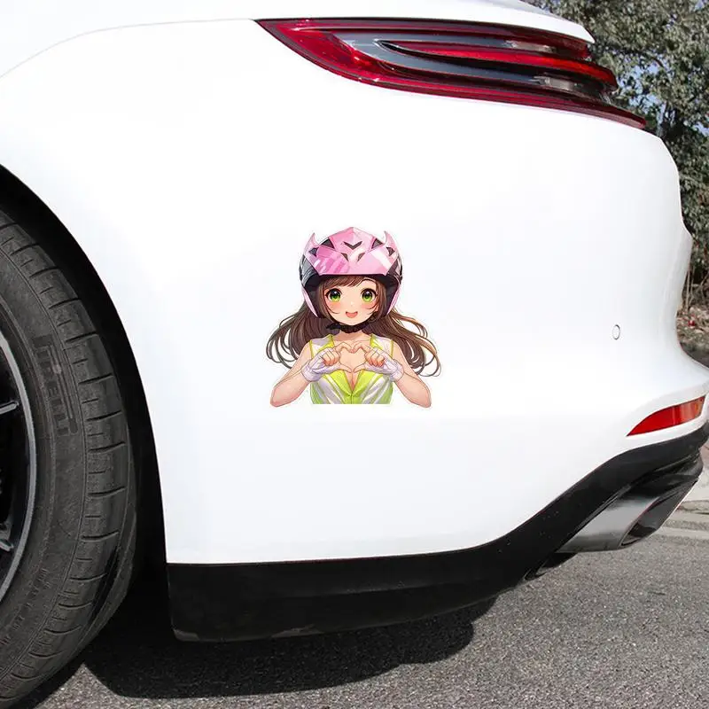 Decal Sticker For Lady Rider Bumper & Motorcycle Sticker Motorsport Sticker Weather Resistant For Luggage Water Bottles Mugs