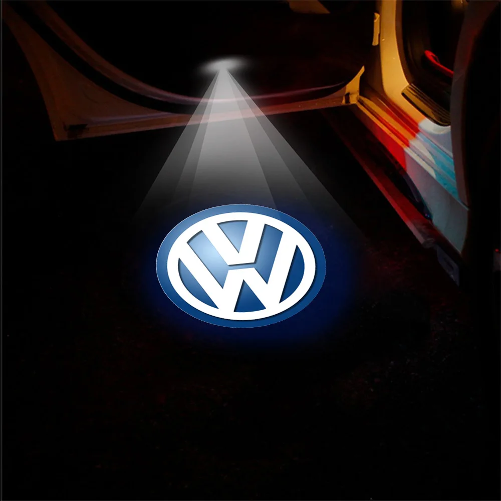 Car Door Projector LED Shadow Lights Lamp Car Accessories For Volkswagen VW Golf 7 Mk7 MK4 MK5 New Polo Jetta Passat B8 Tiguan