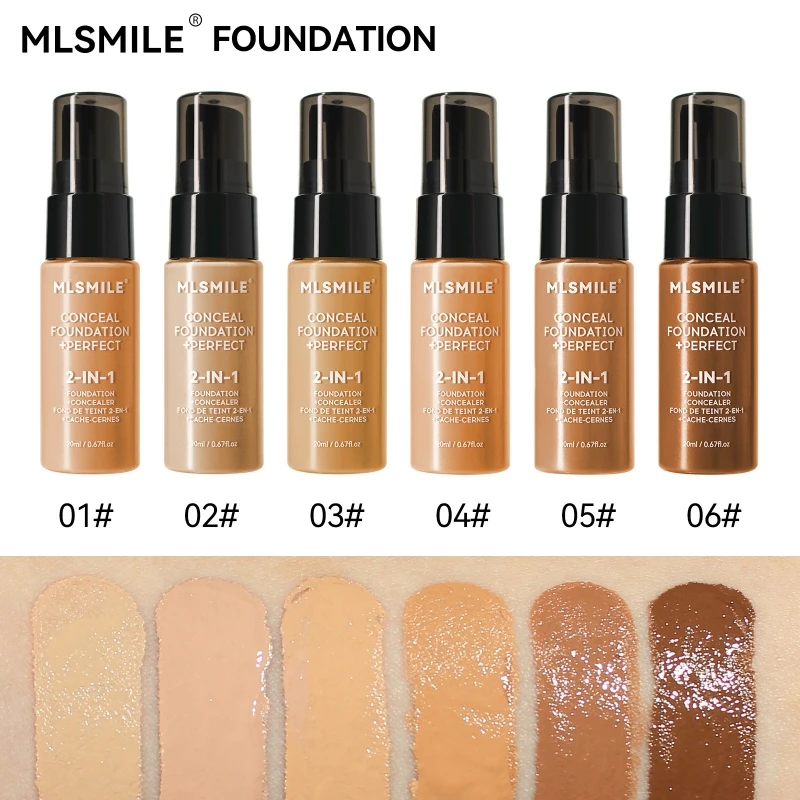 20ml Liquid Matte Face Foundation Concealer Waterproof Lasting Primer Oil Control Cream Cover Acne Anti Dark Circles Base Makeup