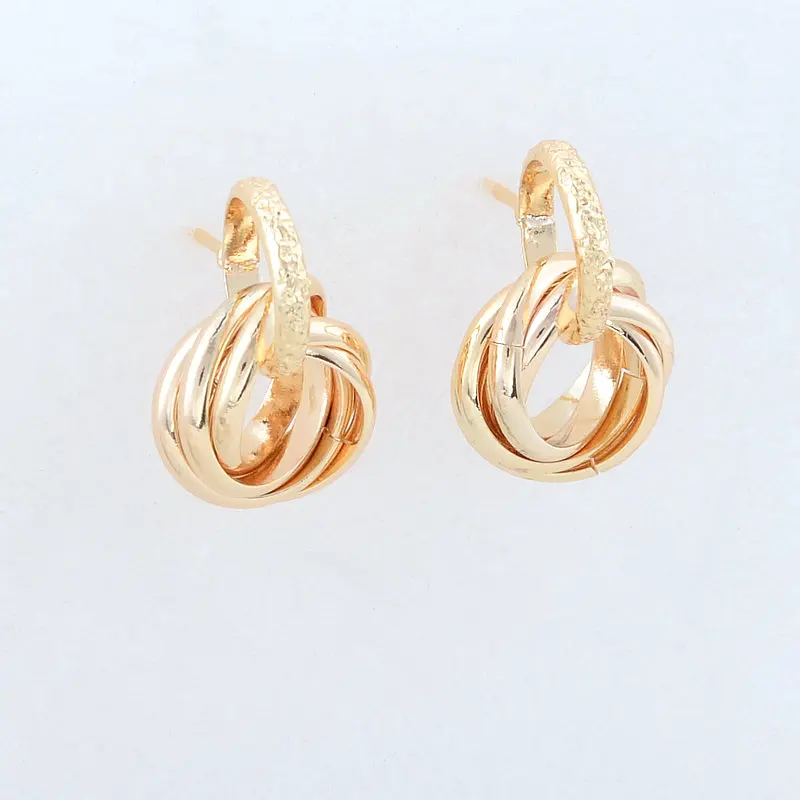 20MM 14K Gold Color Plated Brass Round Stud Earrings High Quality Diy DIY Jewelry Making Finding Accessories