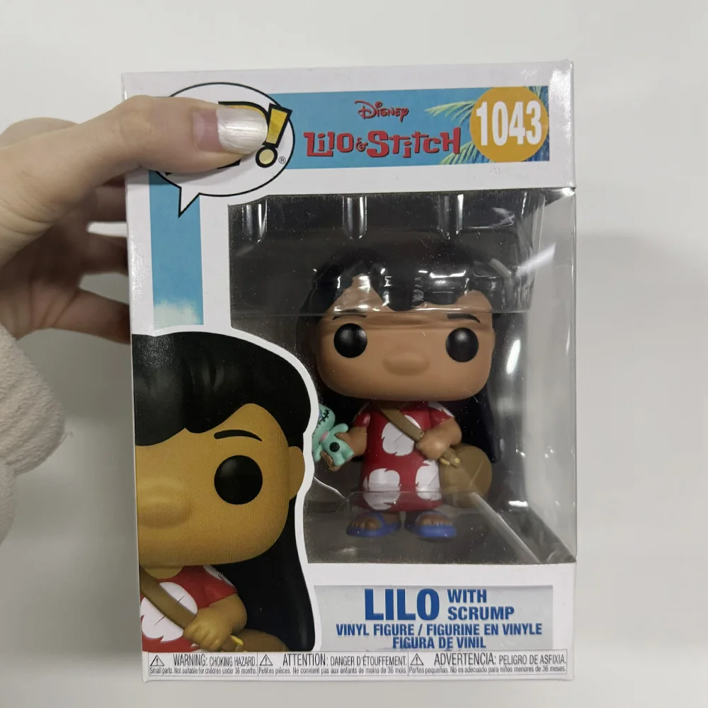Recién llegados Funkos Disney Lilo & Stitch Lilo con Scrump # 1043 Pops Figuras de acción de vinilo Juguetes Muñecas Regalos para niños