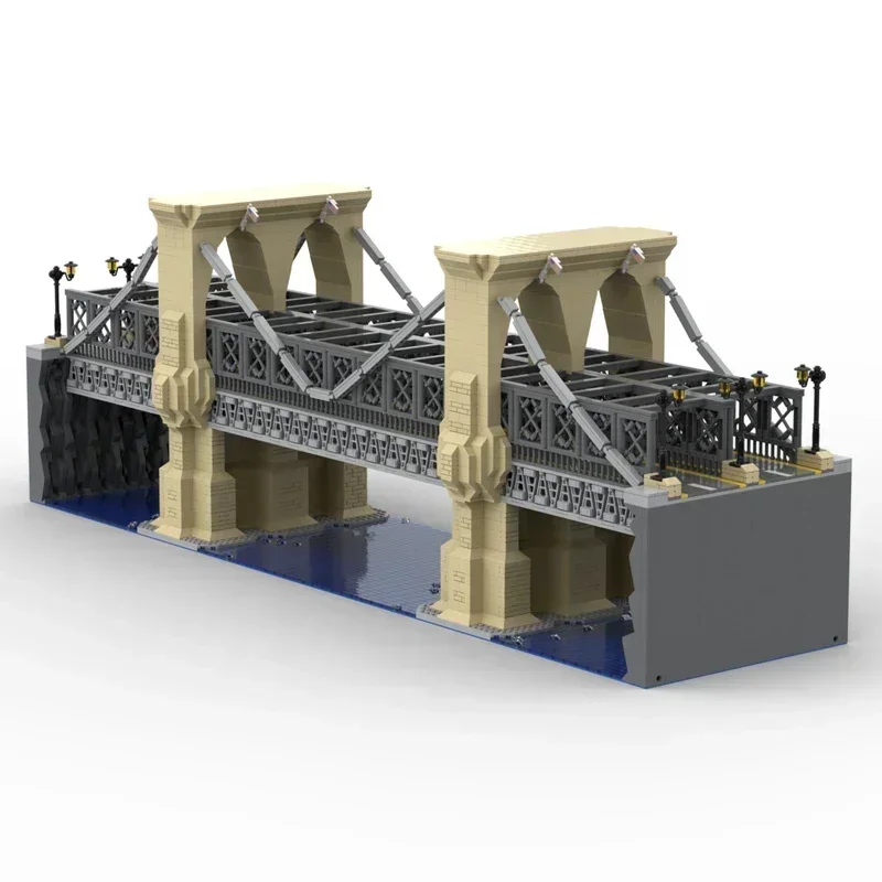 مدينة شارع عرض نموذج MOC قوالب بناء جسر نيويورك وحدات التكنولوجيا الهدايا عطلة تجميع ألعاب أطفال البدلة