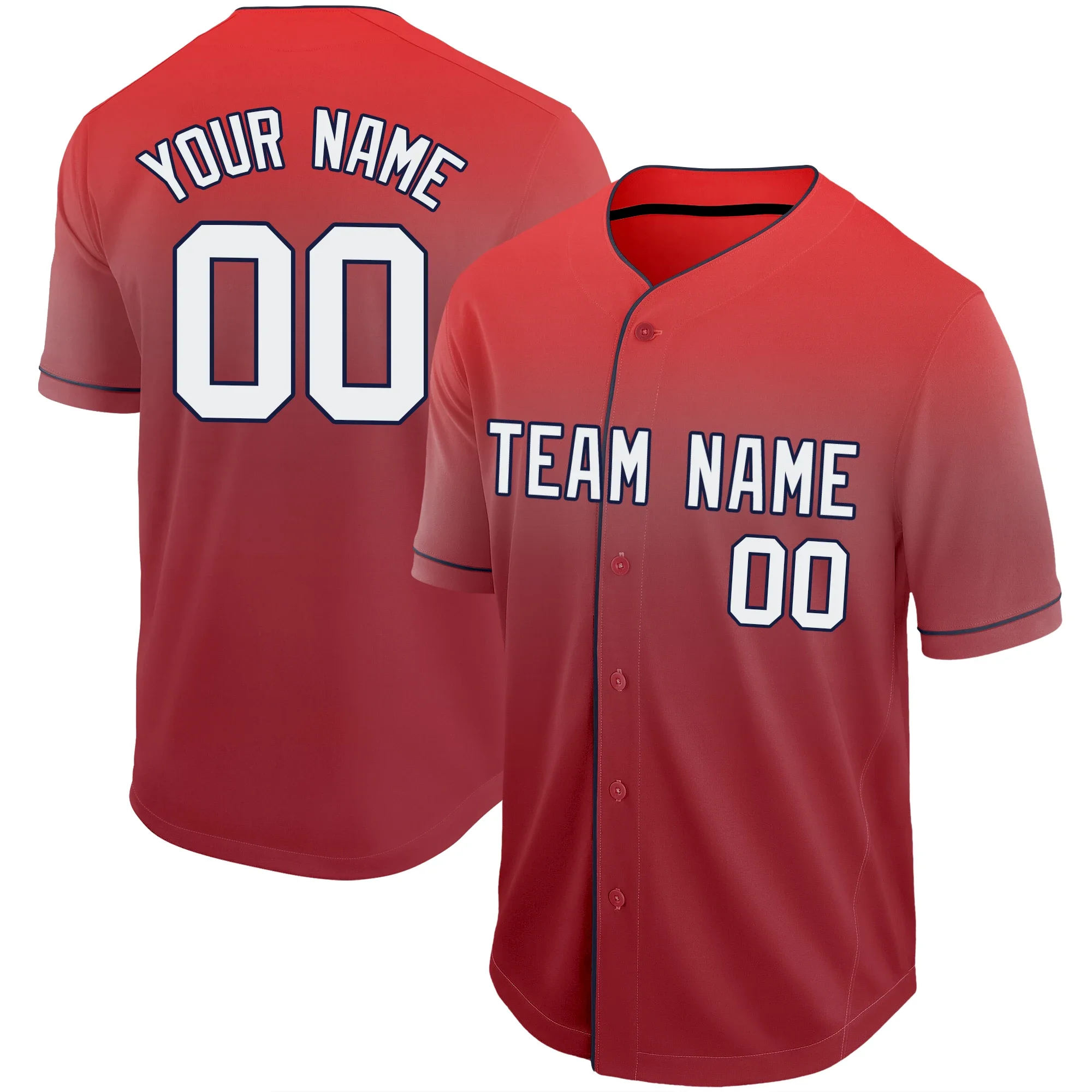 Professional Custom Baseball Jersey Printed Stitched Team Logo Name Number Softball Uniform Button Down For Men/Women/Youth