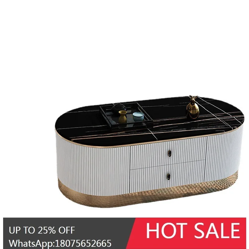 HLZ Light Luxury TV Cabinet and  Set Storage Cabinet Postmodern Minimalist Low Floor Cabinet  Nordic Hong Kong Style