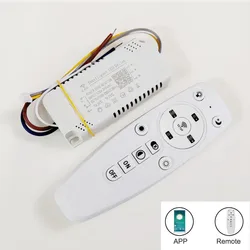 Andrea Control-Pilote LED Intelligent à Intensité Réglable, Télécommande, Lustre Modifiable par Document, 2.4G, 12-24W, 40W, 80W, 120W, 360W