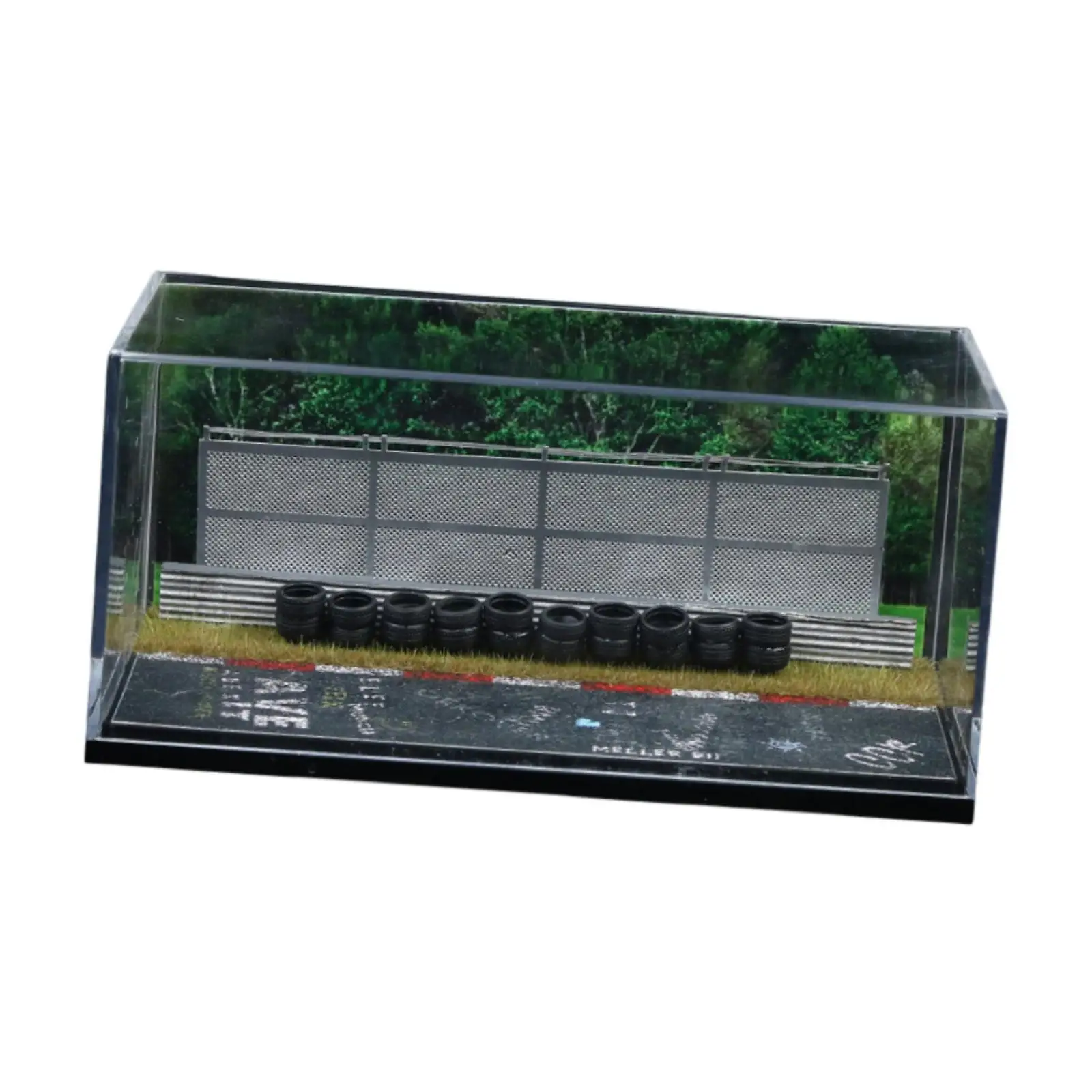 

Simulation Car Display Case Diorama 1 64 Scale Racetrack Scene Storage Box for Model Toy Cars