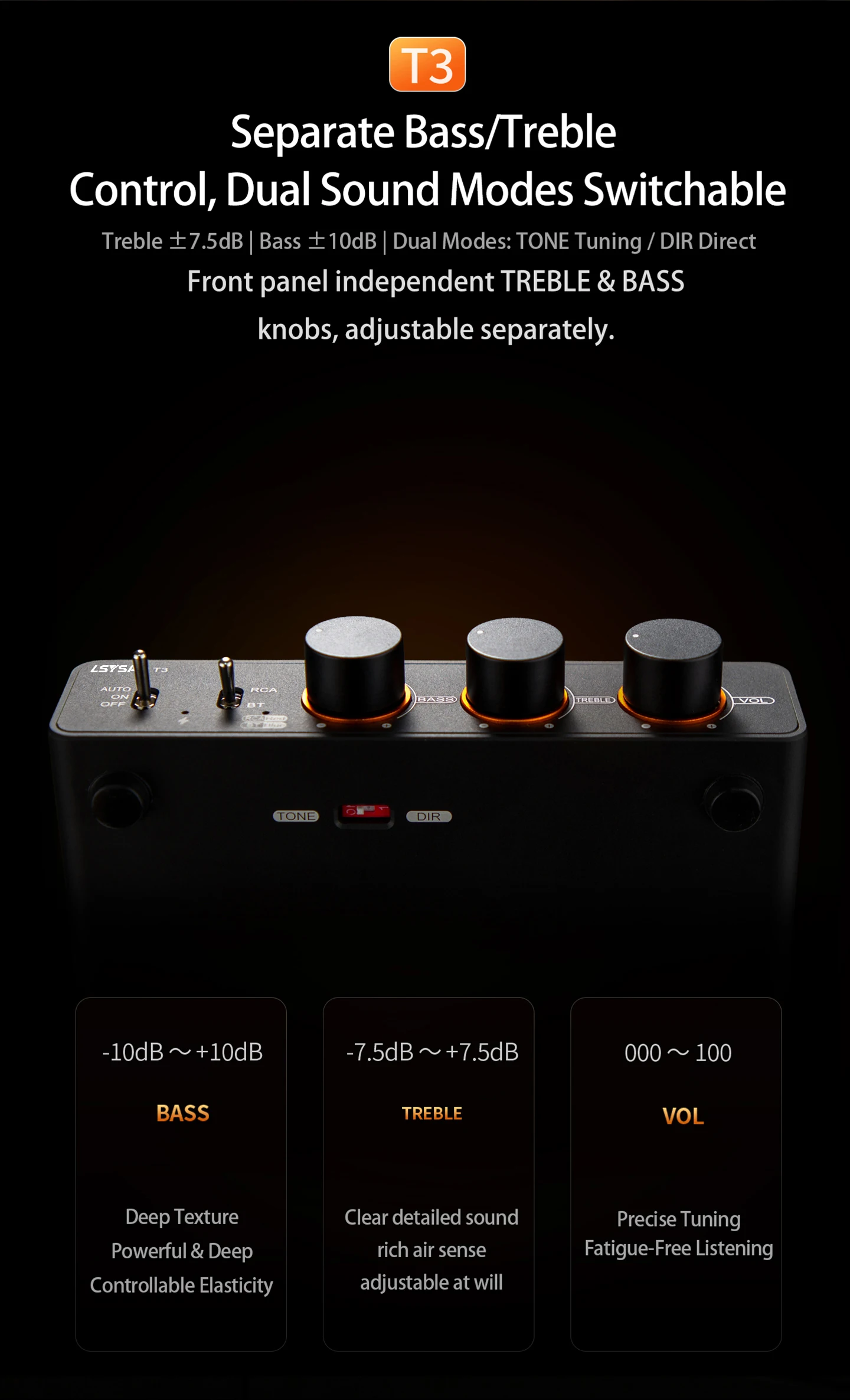 LSYSAQ T3 Vakuumröhren-Vorverstärker Bluetooth 5.4 6J1 Röhren-HiFi-Stereo mit Klangregelung LDAC APTX‑HD Audioeingang für Heimverstärker – Detail 8
