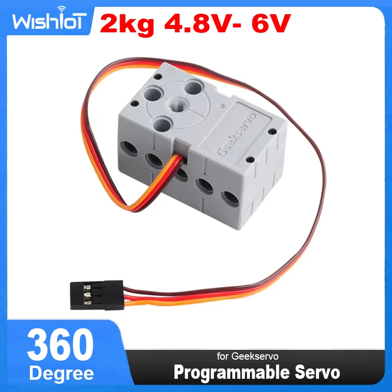 Programmable Servo Remote Control 360 Degree 2KG Motor for Geekservo 2kg 4.8V- 6V for Micro:bit Raspberry Pi DIY Valve Toy