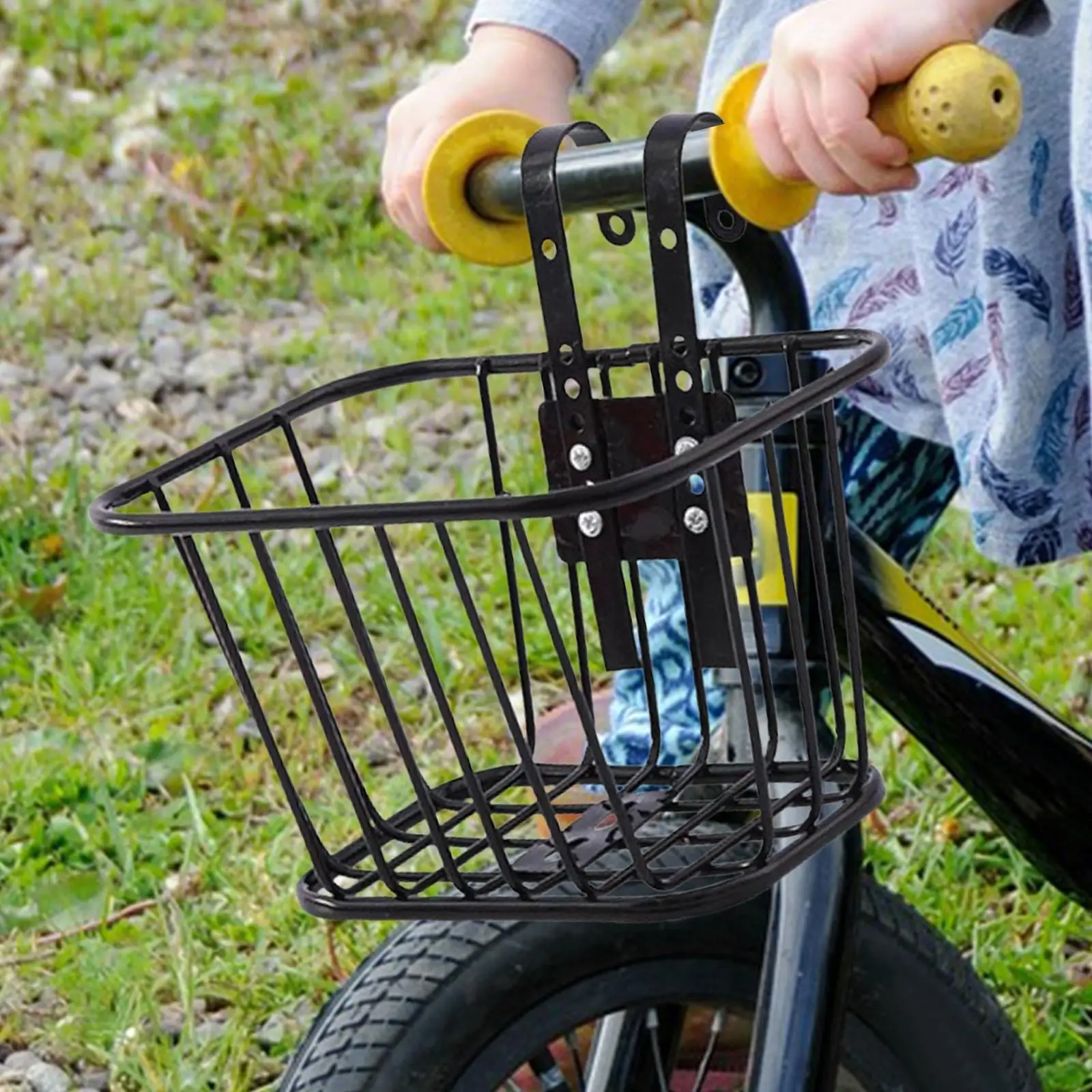 

Передняя корзина для велосипеда, черные аксессуары для велоспорта, большая вместительная корзина для переноски для домашних животных, корзина для хранения, органайзер для мелочей