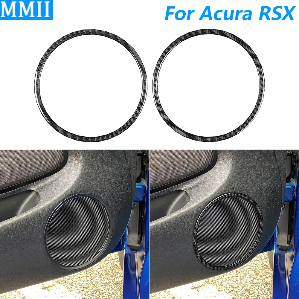 

Для Acura RSX 2002-2006: накладка на переднюю дверную панель из углеродного волокна для динамиков/аудиосистемы, аксессуар для автомобиля, декоративная наклейка для интерьера