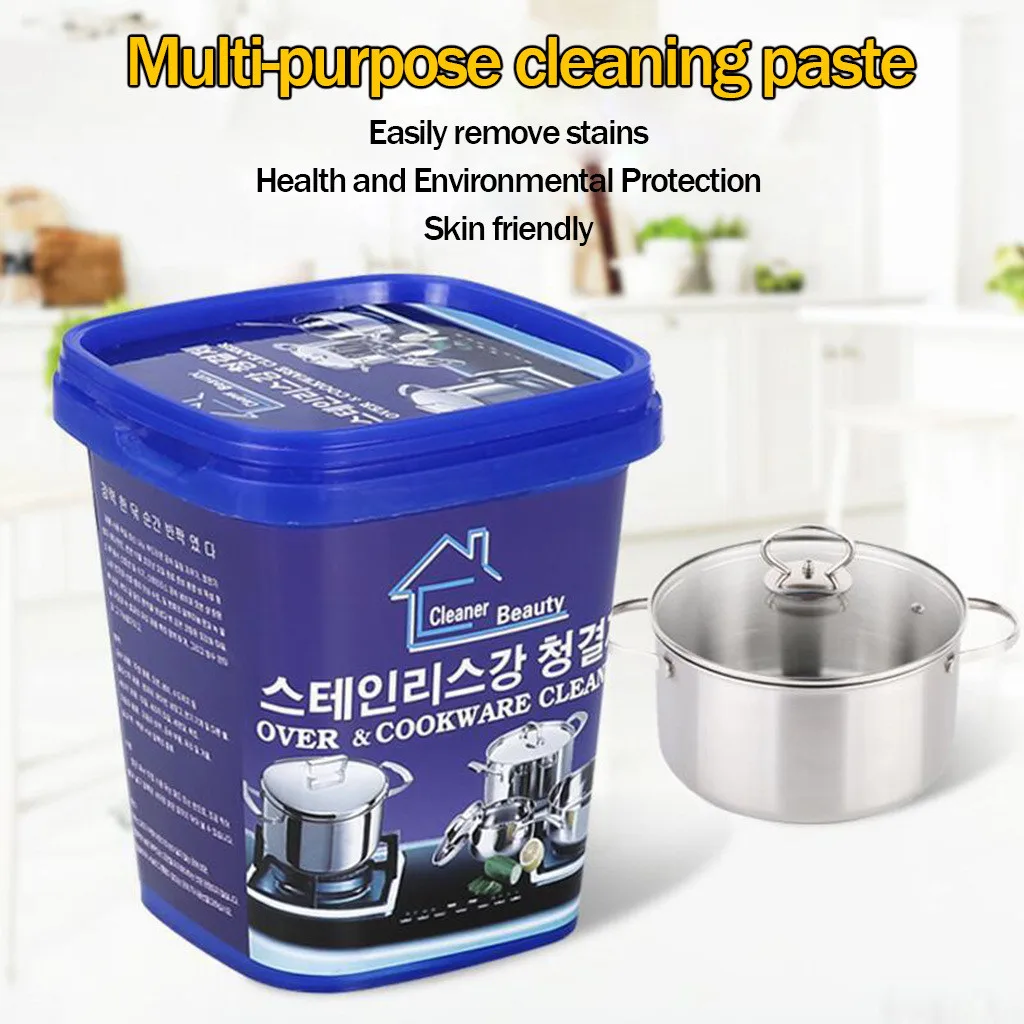 Dishwashing Detergent Stainless Steel Cleaning Paste Cleaner Multi-Purpose Skin Friendly Gentle Formula Eco No Harm Friendly