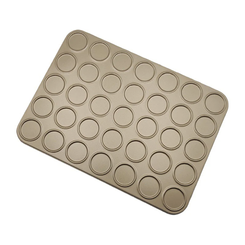 Poêle à macarons en acier au carbone, 35 trous, polymères de cuisson, plats de cuisson antiadhésifs, four, ustensiles de cuisson, dessert, moule à gâteau