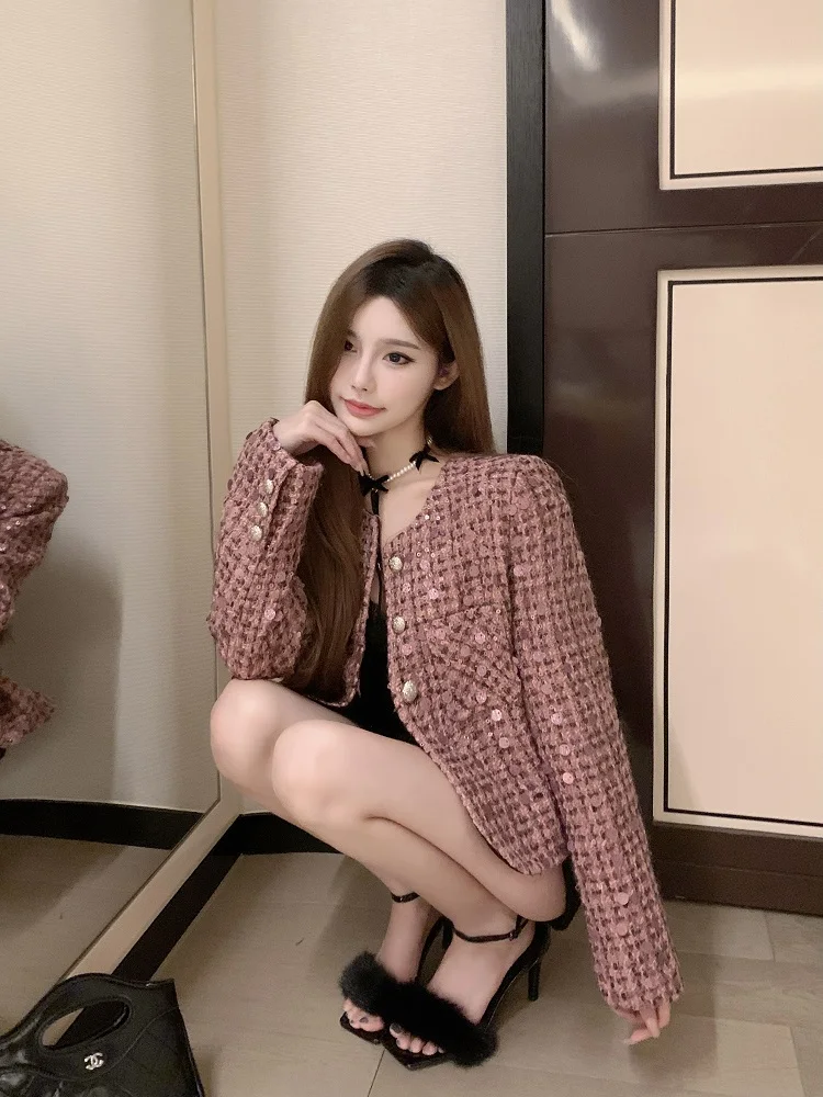 

Новый модный женский шерстяной кардиган Luna 02: элегантное осеннее пальто премиум-класса с эффектом мерцания