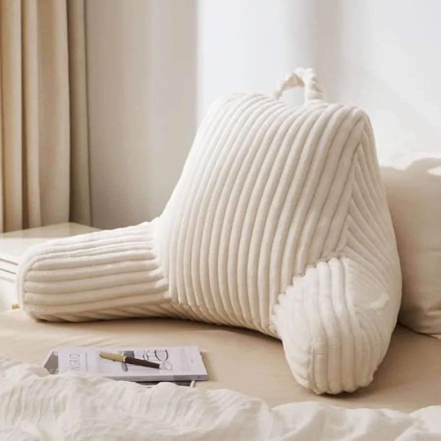 

Reading Pillow for Sitting in Bed, Large Flannel Back Pillow Bed Sitting Up for Adult and,Backrest Cushion for Sit Up in Couch