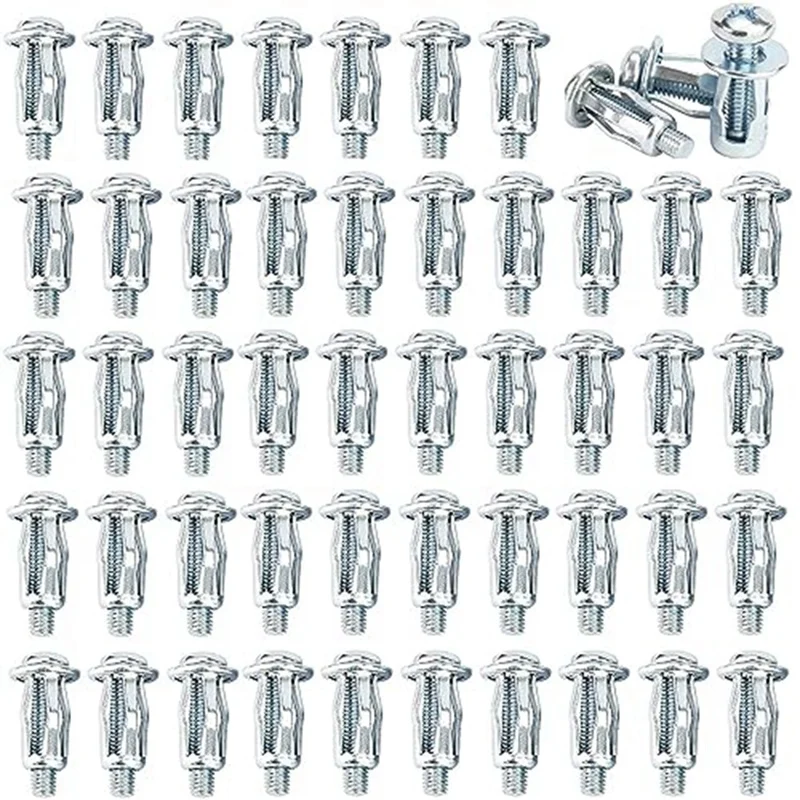 80 Piece Expansion Screw Petal Nut Silver Jack Nuts Petal Nuts Expansion Nut For Installation License Plates