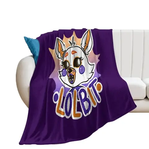 FNaF: Lolbit 던지기 담요, 낮잠 해변 플란넬 원단 담요