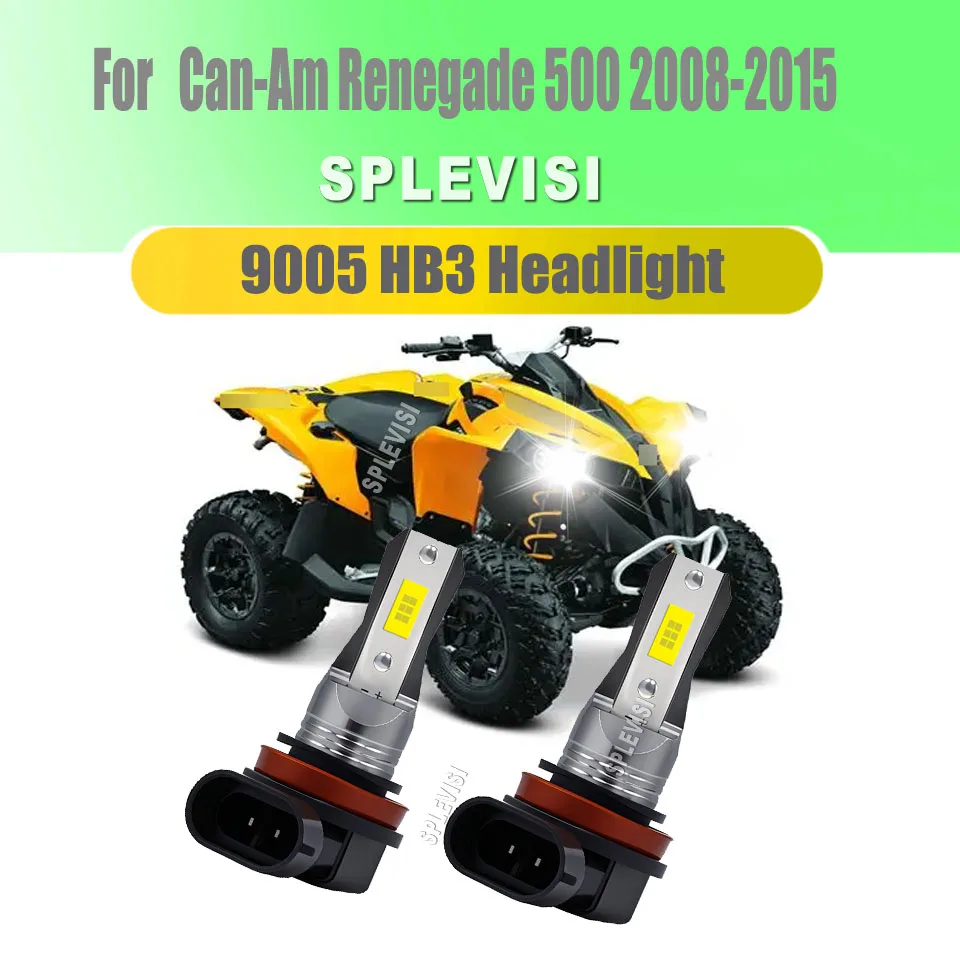 

9005 HB3 LED Motorcycle Headlight - 1:1 Halogen Replacement Size For Can-Am Renegade 500 2008 2009 2010 2011 2012 2013 2014 2015