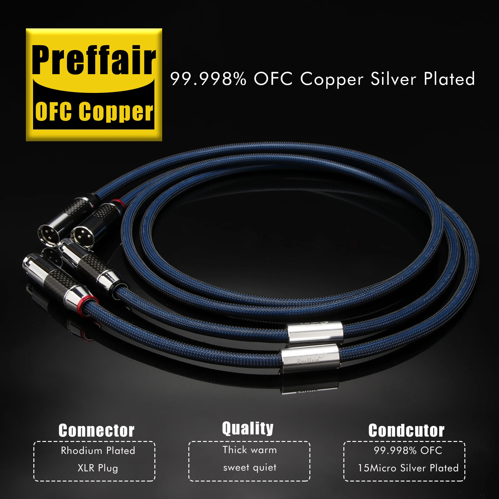 

Высококачественный XLR-кабель OFC с серебряным покрытием, микрофонный кабель XLR, аудиофильский провод для усилителя и ЦАП