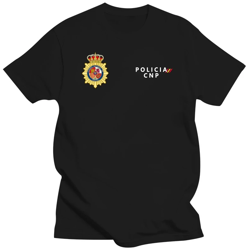 Spain National T Shirt Man Cool Espana Policia CNP UIP UPR anti riot Force T-shirt Short Sleeve Men Tops XS-5XL