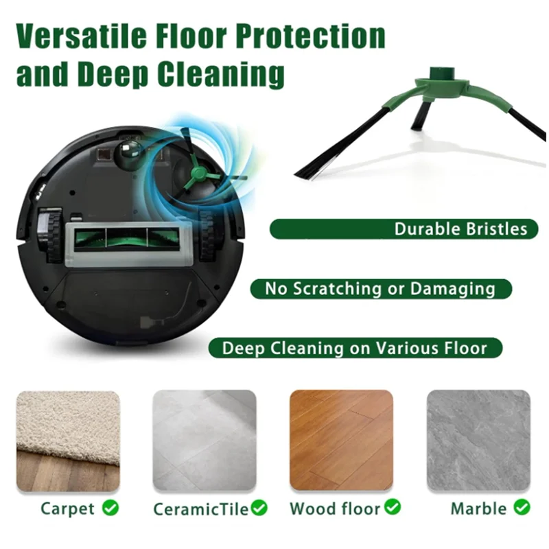 YCOC-12 قطعة فرشاة جانبية لملحقات كنس Irobot Roomba Essential Q0120 Y0140 Q0520 Q011 Y0110