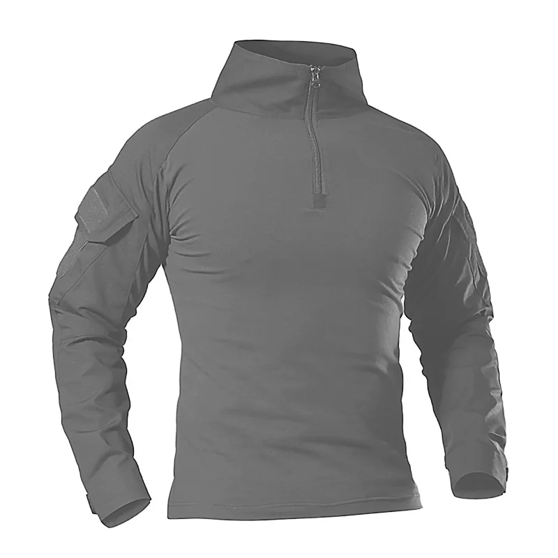 Camisetas de caminhada táticas ao ar livre para homens, camiseta do exército militar de combate, camuflagem CP, manga comprida, caça, escalada, roupas esportivas de algodão