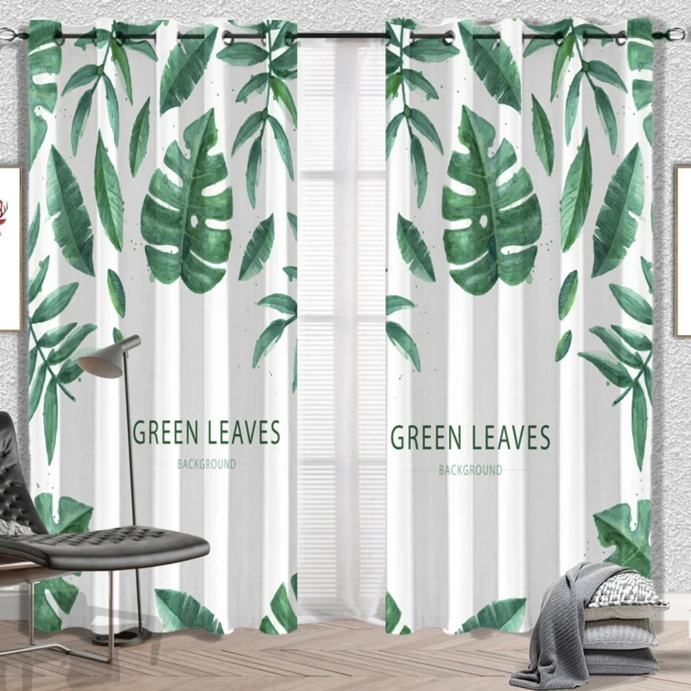 

Custom Korean Simple Style 2pcs Curtain Green Male and Female Bedroom Bay Window Boys Kids Children's Room Curtains 2024 New