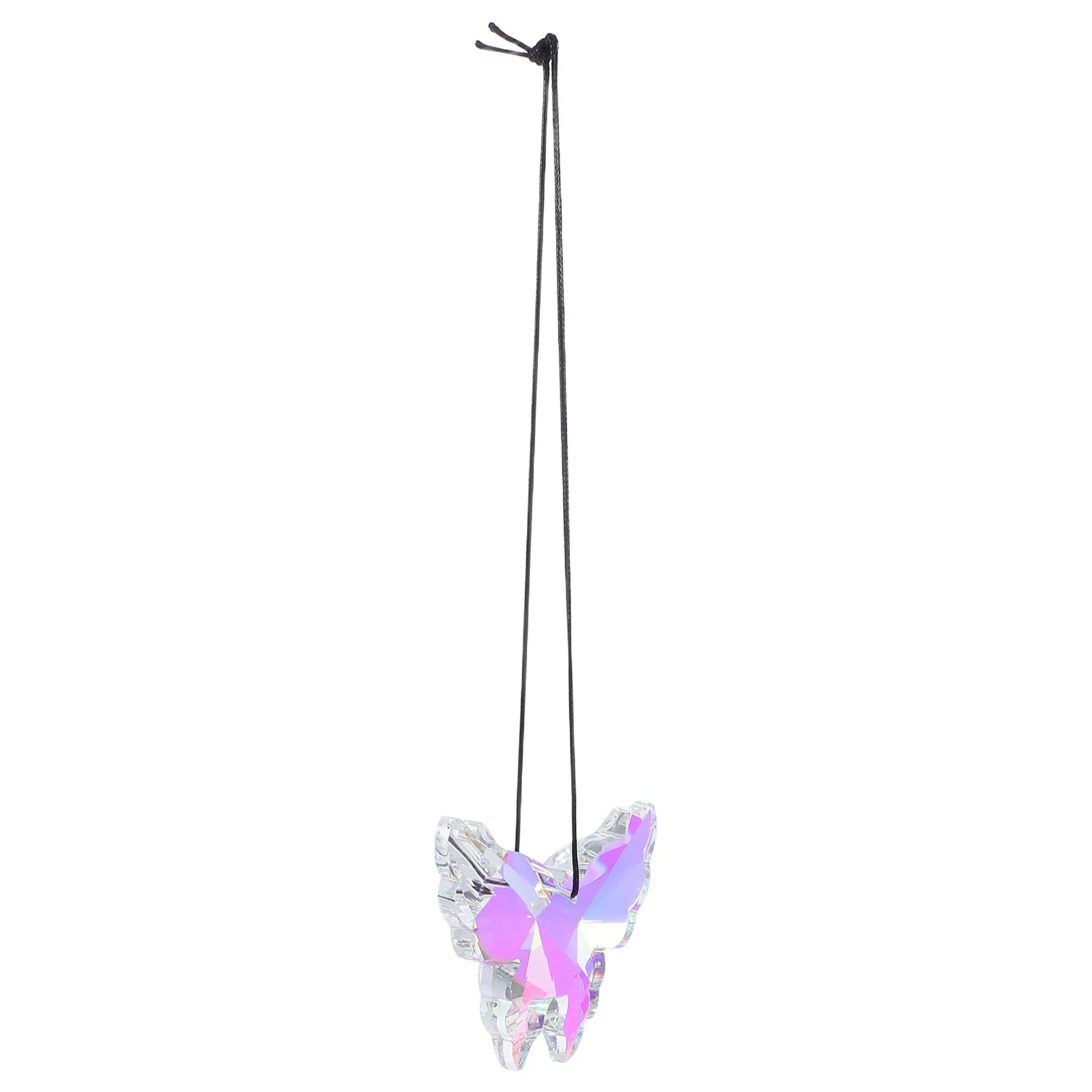 

Colorful Butterfly Crystal Suncatcher Hanging Ornament Window Garden Patio Pendant Decorative Outdoor Glass Decoration