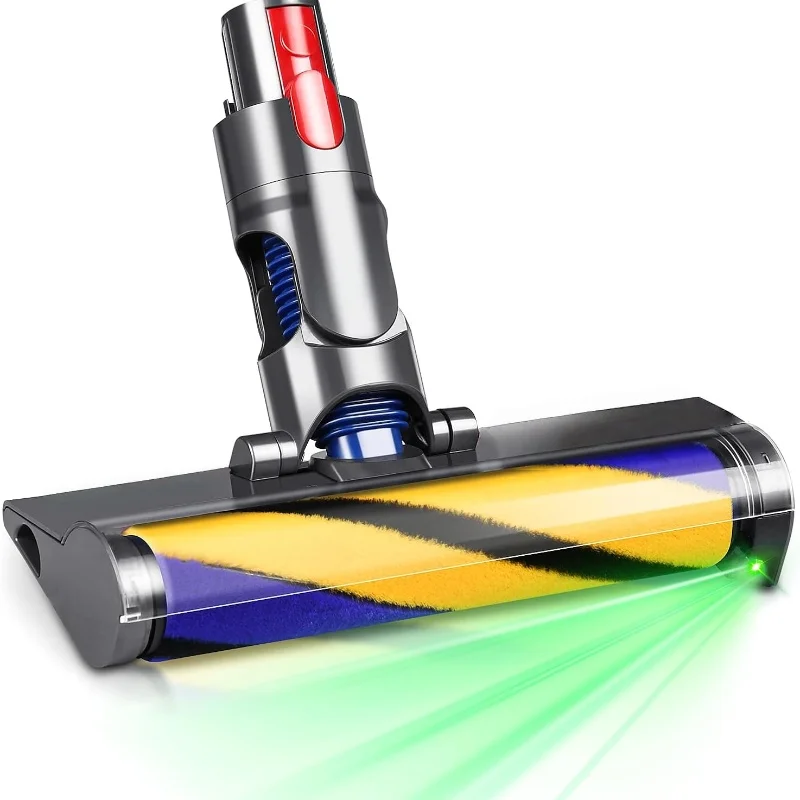 

Щетка совместима с Dyson V7 V8 V10 V11 V15, сменная щетка с зеленым светодиодом и мягким валиком, щетка для пола для твердых полов и P.