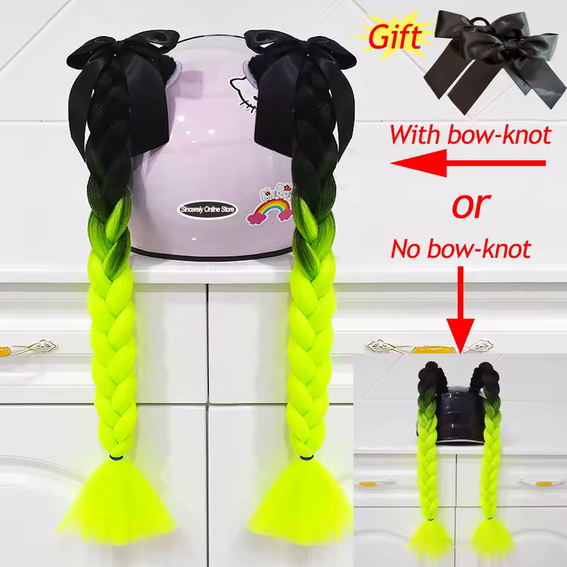 2pcs/pair New Motorcycle Helmet Braids Woman Braids Wig For Motorbike Helmets 164 colors Twist Dual Pigtail Ponytail With Sucker - Image 19