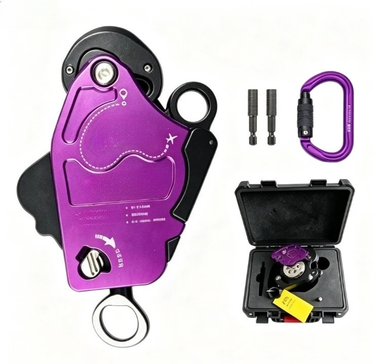 Mini Electric Descender 150KG Lift Retarder 9-11MM Rope Climbing Slow Descent Device Aerial Work Height Safety Hoist Gear