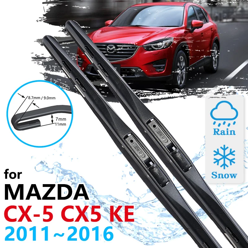 Car Front Wiper Blades For Mazda CX-5 CX5 KE 2011 2012 2013 2014 2015 2016 Cleaning Windshield Windscreen Brushes Accessories