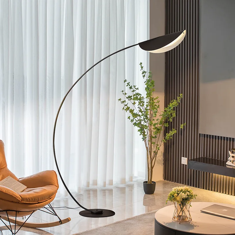 Lotus leaf fishing floor lamp living room bedroom sofa bedside vertical floor lamp