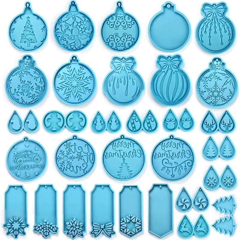 Silicone Moulds Christmas Ball Keychain Resin jewelry DIY Silicone Mold Epoxy Mold Candy Chocolate Jewelry Making Pendant Molds