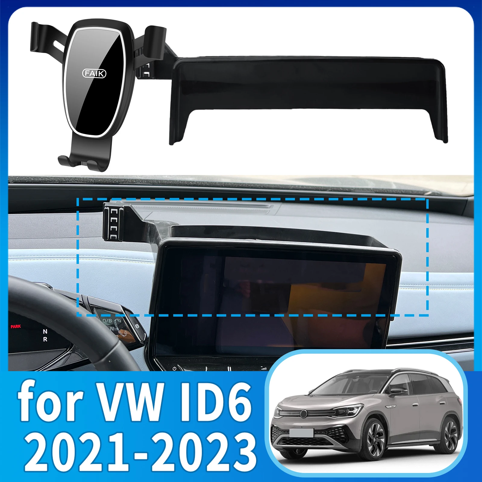 

fit for VW ID6 ID.6 2021 2022 2023 Anti-Shake Screen Base Phone Holder Mount Stand ​​ Dedicated Car​​ accessoires