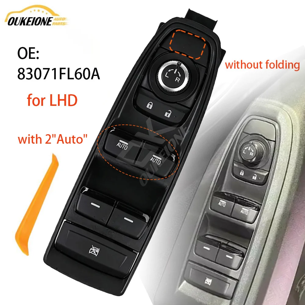 83071FL60A for Subaru Impreza 2017 2018 2019 2020-2023 Front Left Electric Master Power Window Control Switch Car Accessories