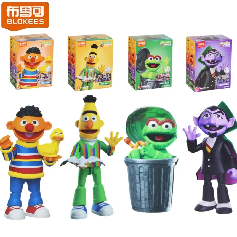 Blokees شارع سمسم ألعاب مكعبات البناء إرني بيرت إلمو كوكي مونستر بيج بيرد نموذج كرتوني تجميعها الشكل اللعب هدية #2
