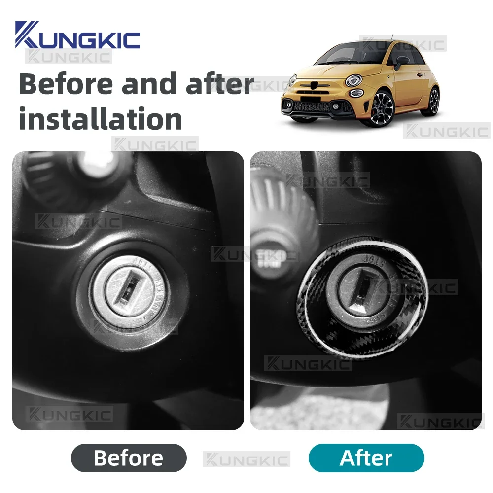 

Hard Dry Carbon Fiber For Abarth 595 595C 695 695C 2016 2017 2018 2019 2020 2021 2022 2023 2024 Car Ignition Key Frame Sticker