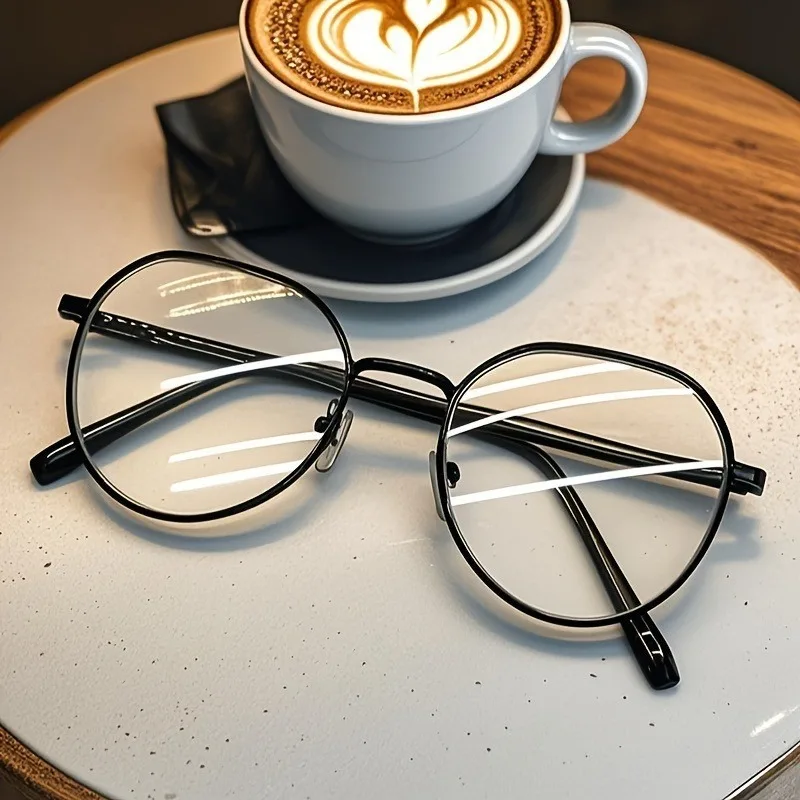 Schicke ovale Anti-Blaulicht-Brille im Retro-Stil für Damen und Herren