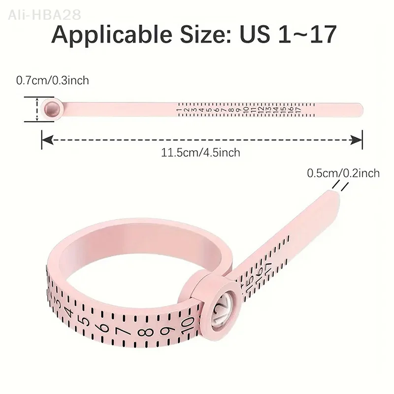 Ring With Magnifying Glass, Measuring With Ring, Soft Ruler, Plastic Size Circle, Size Filter, Durable