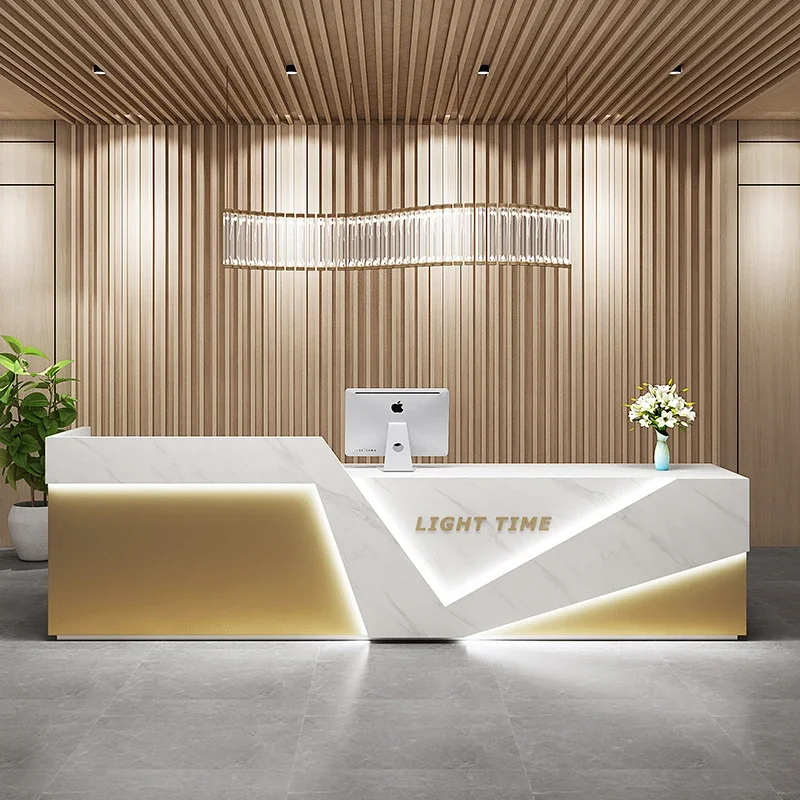 

Company Reception Desk Simple Modern Clothing Store Bar Counter Affordable Luxury Style Studio Counter Beauty Salon Cashier