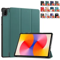 Funda de cuero para Huawei Matepad SE 11 2024, 11 pulgadas, AGS6-W00, AGS6-W09, AGS6-L09, tres pliegues, función de Encendido automático
